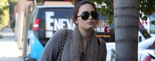 Demi Lovato hits the Studio with girl band The Saturdays for the UK